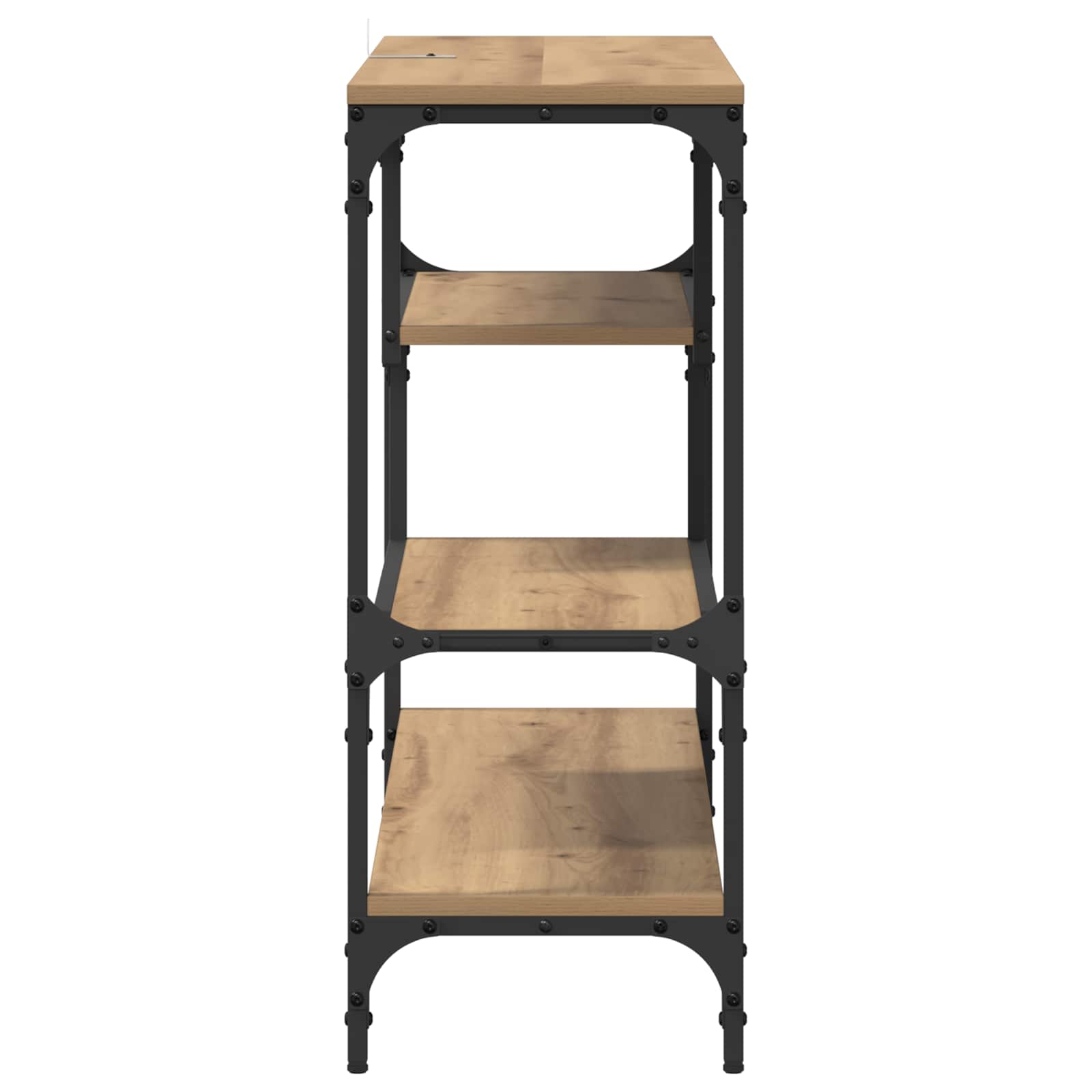 Mesa Consola con estante Roble artesanal 100 x 30 x 75 cm