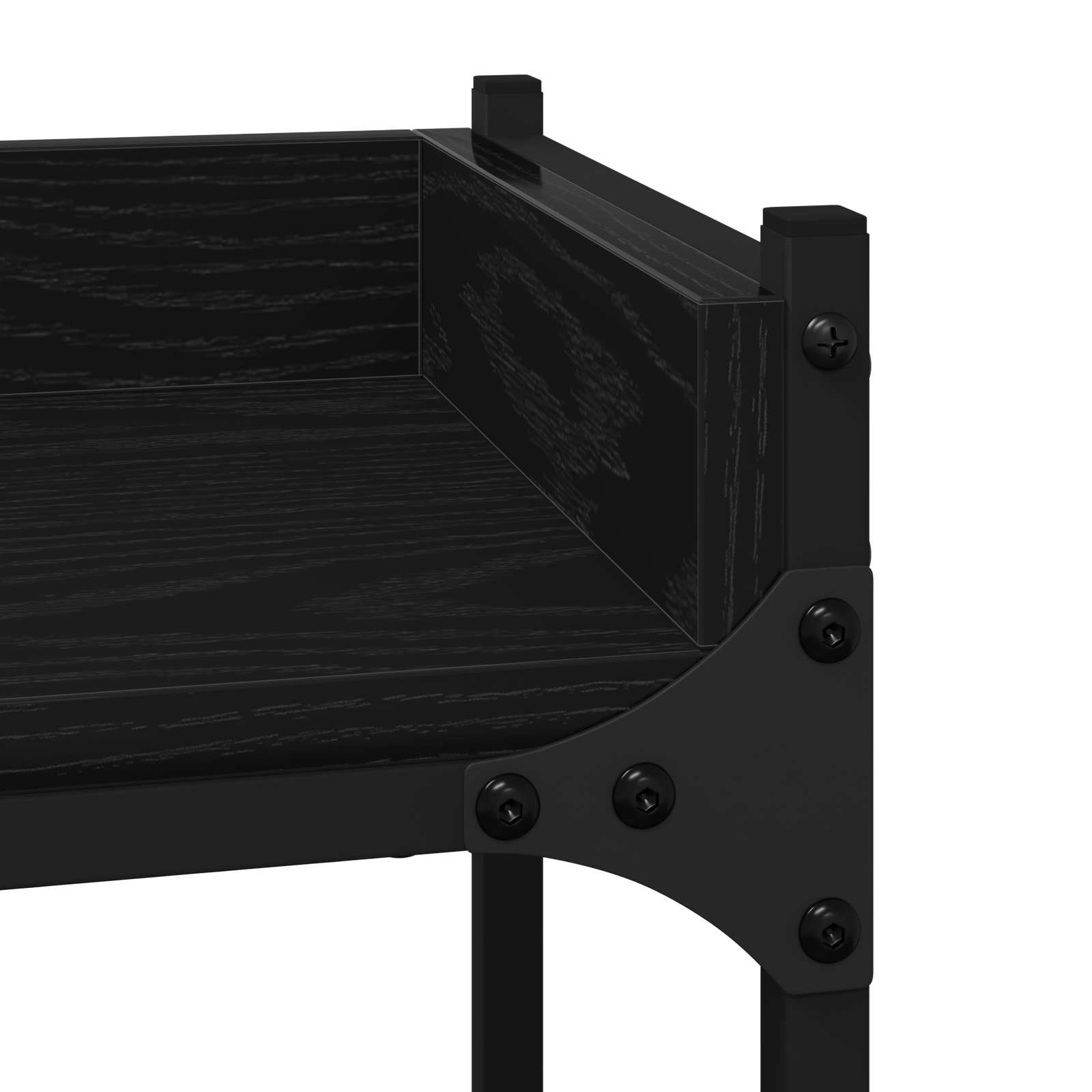 Estante para lavadora con estante Roble Negro 67 x 25 x 163 cm