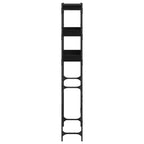 Estante para lavadora con estante Roble Negro 67 x 25 x 163 cm