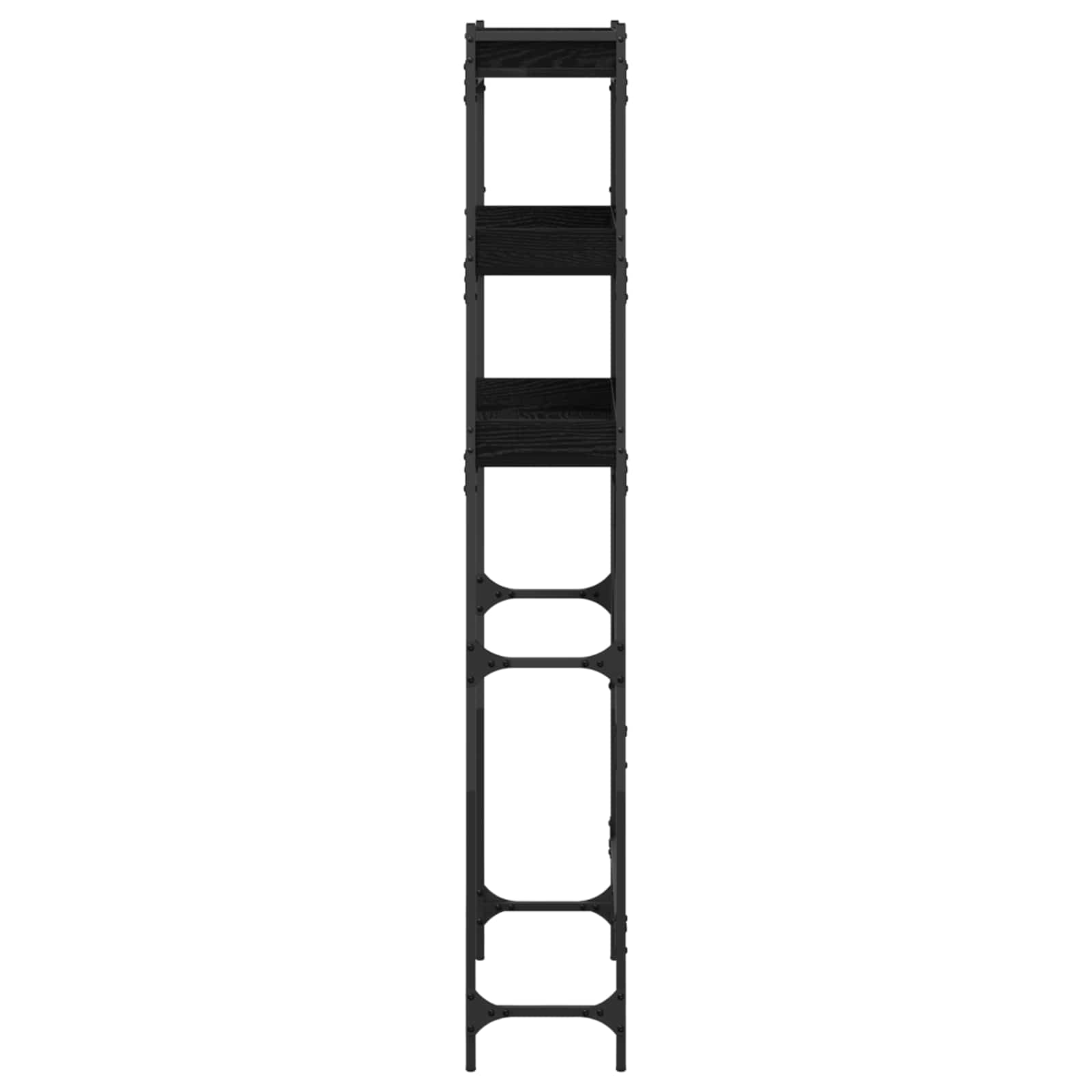 Estante para lavadora con estante Roble Negro 67 x 25 x 163 cm