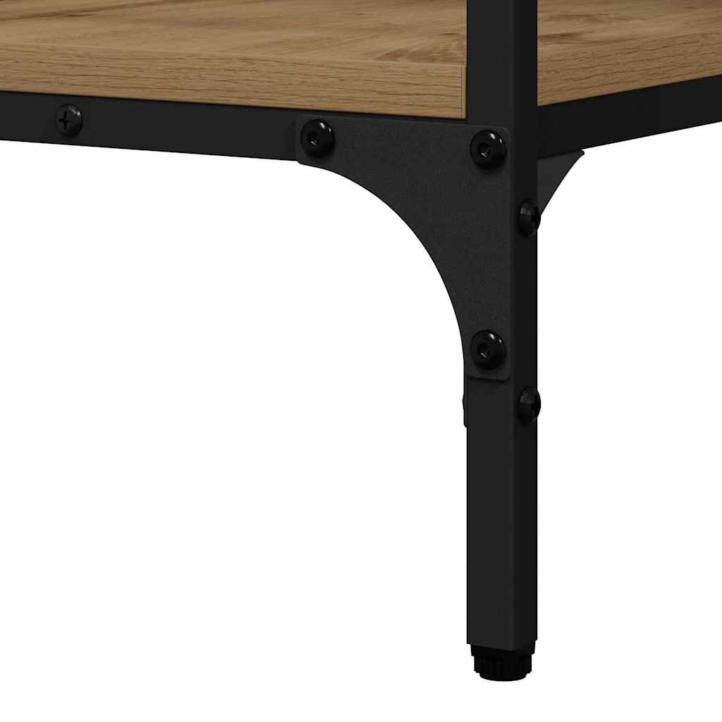 Mesa Consola con estante Roble artisan 100 x 32 x 75 cm