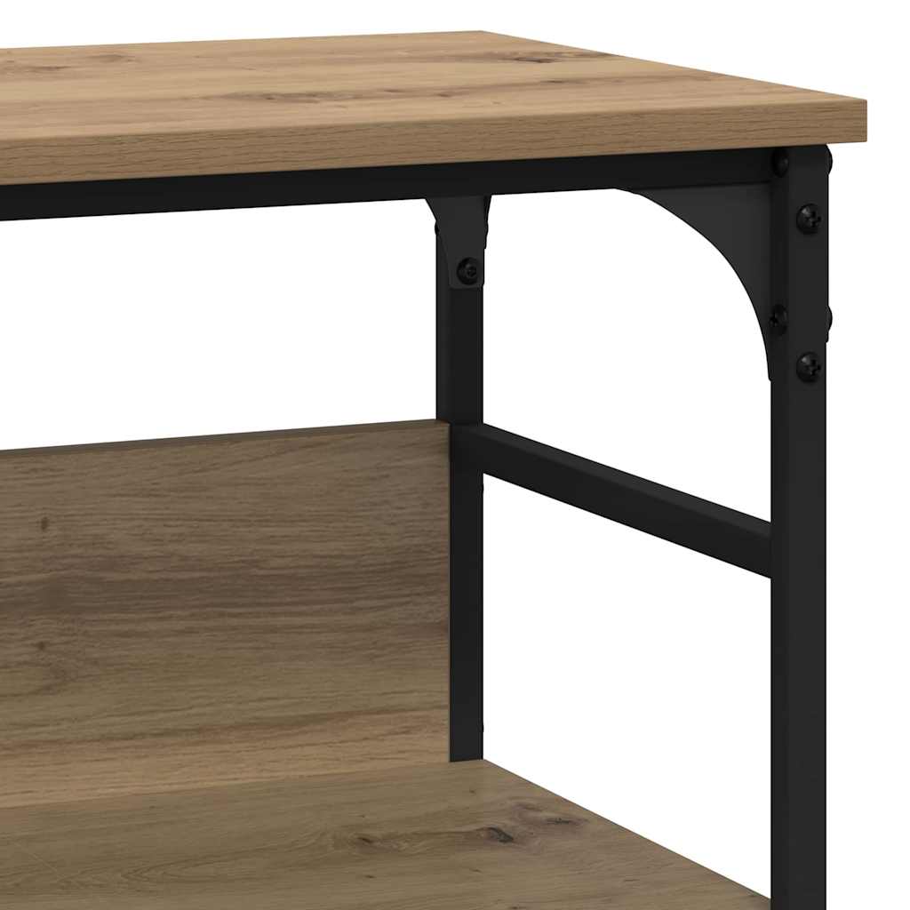 Mesa Consola con estante Roble artisan 100 x 32 x 75 cm