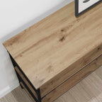Mesa Consola con estante Roble artisan 100 x 32 x 75 cm