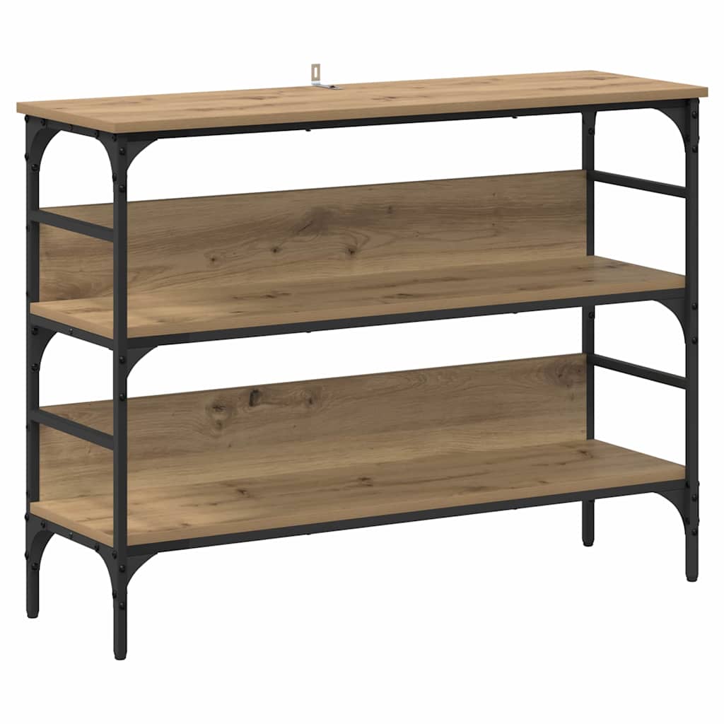 Mesa Consola con estante Roble artisan 100 x 32 x 75 cm
