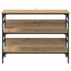 Mesa Consola con estante Roble artisan 100 x 32 x 75 cm