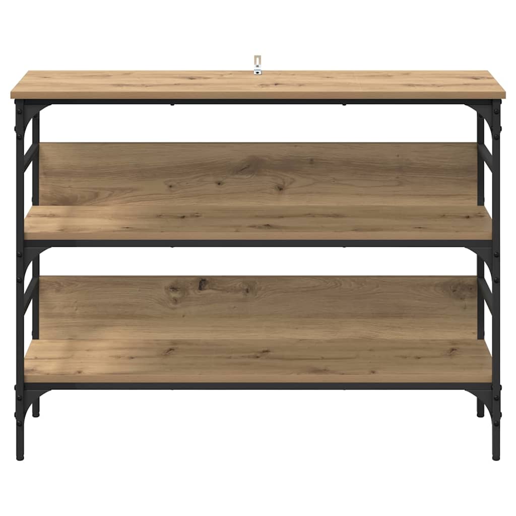 Mesa Consola con estante Roble artisan 100 x 32 x 75 cm