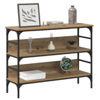 Mesa Consola con estante Roble artisan 100 x 32 x 75 cm