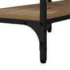 Mesa Consola con estante Roble artisan 160 x 29 x 80 cm