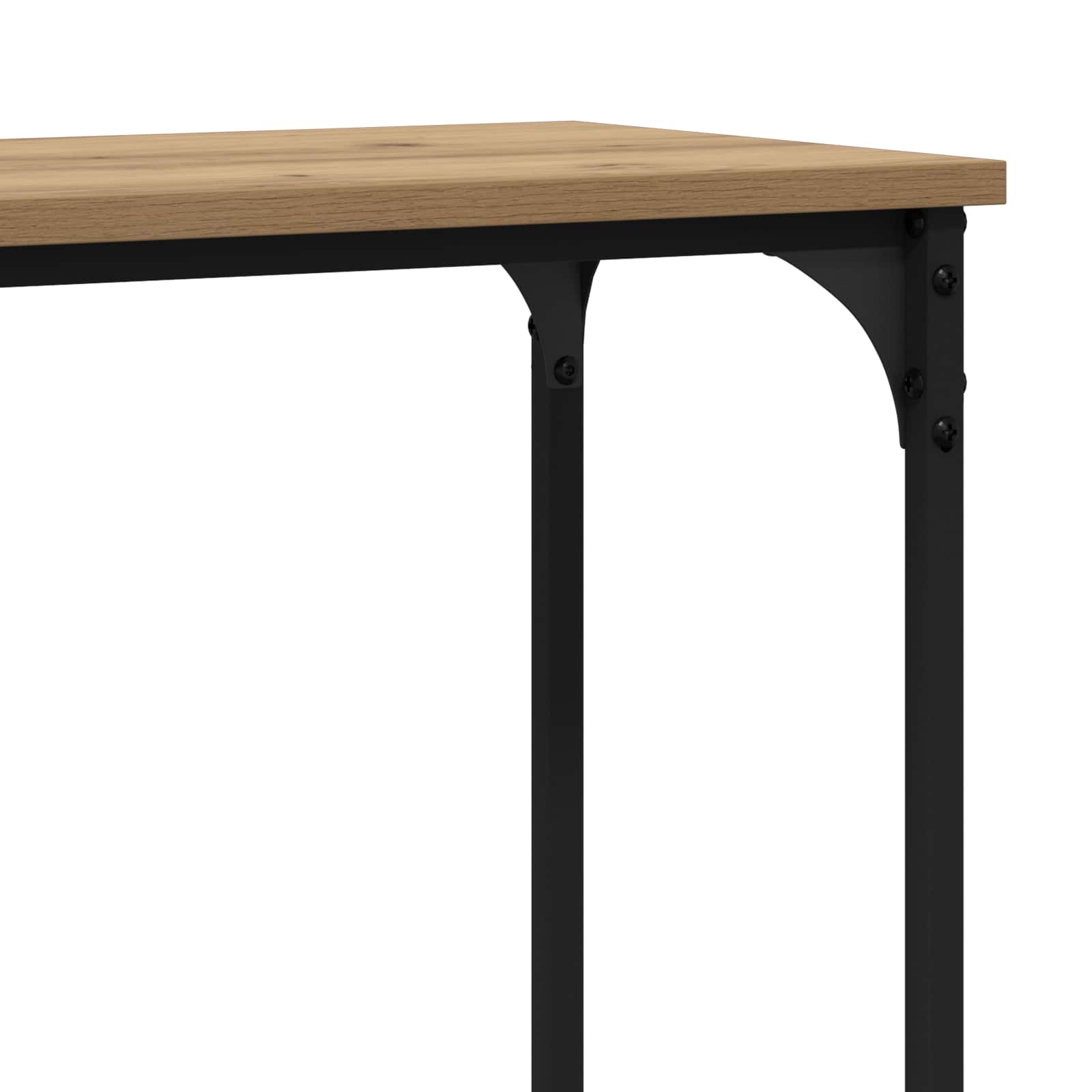 Mesa Consola con estante Roble artisan 160 x 29 x 80 cm