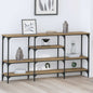 Mesa Consola con estante Roble artisan 160 x 29 x 80 cm