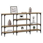 Mesa Consola con estante Roble artisan 160 x 29 x 80 cm