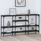 Mesa Consola con estante Roble artisan 160 x 29 x 80 cm