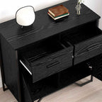 Aparador con cajón Roble Negro 79,5 x 35,5 x 74,5 cm