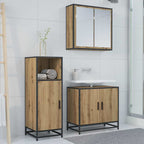 Juego de muebles de baño Roble artesanal 35 x 37,5 x 100 cm