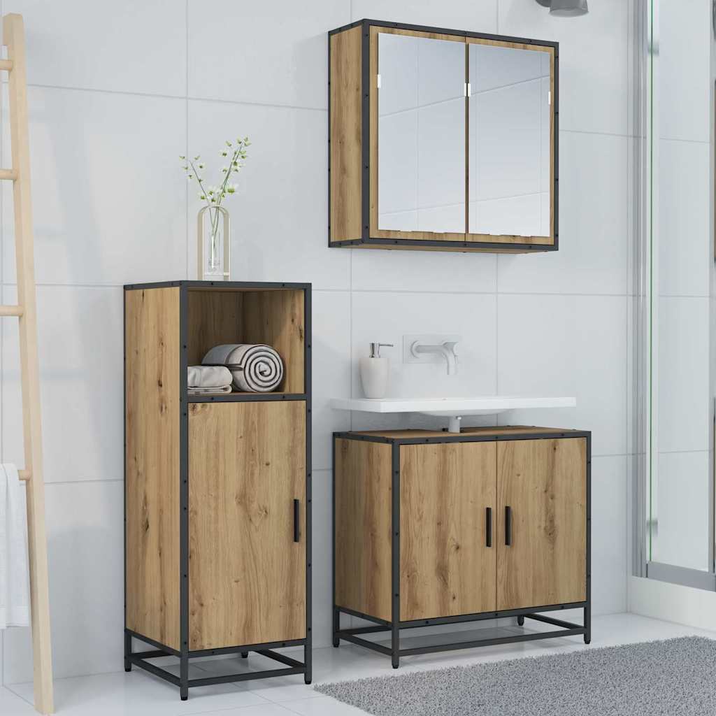 Juego de muebles de baño Roble artesanal 35 x 37,5 x 100 cm