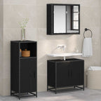 Juego de muebles de baño Roble Negro 35 x 37,5 x 100 cm