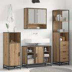 Juego de muebles de baño Roble artesanal 35 x 37,5 x 166 cm