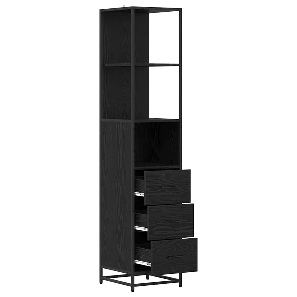 Juego de muebles de baño Roble Negro 35 x 37,5 x 166 cm