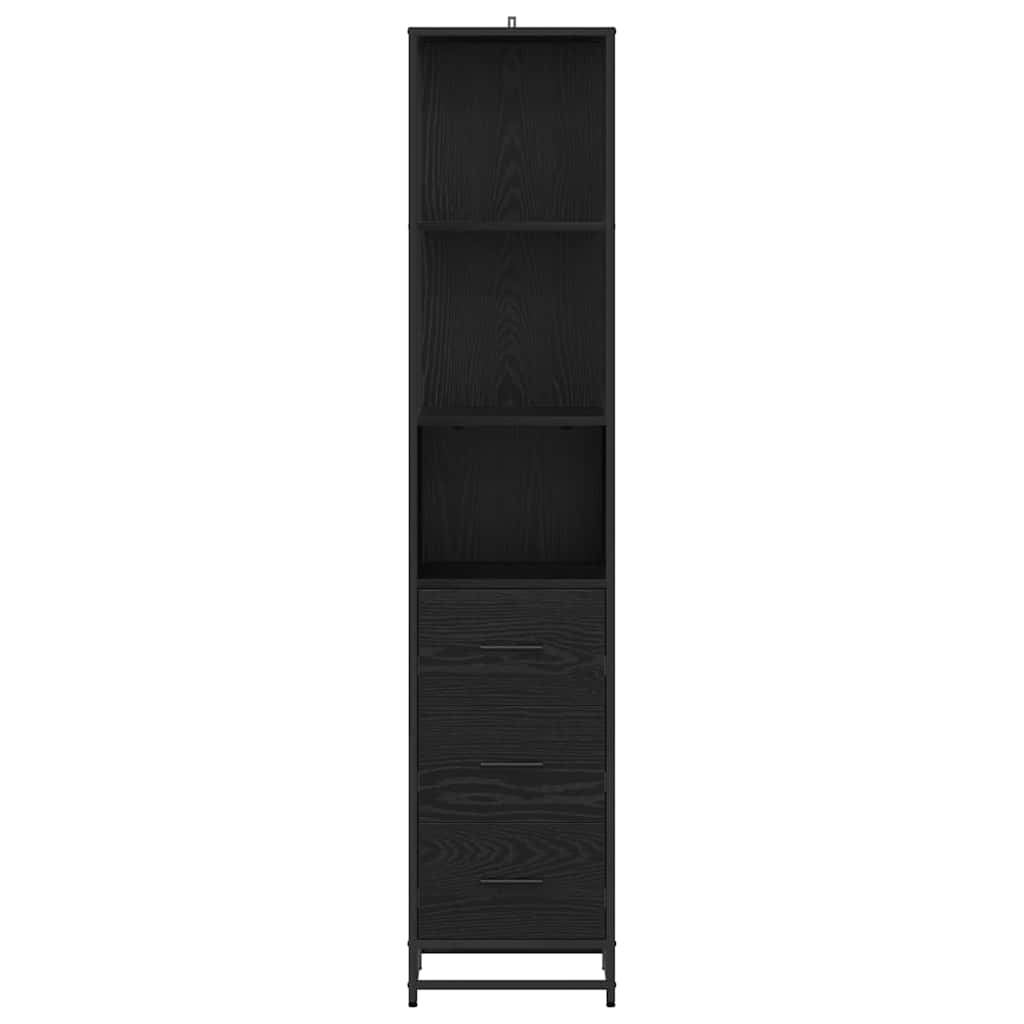 Juego de muebles de baño Roble Negro 35 x 37,5 x 166 cm