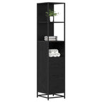 Juego de muebles de baño Roble Negro 35 x 37,5 x 166 cm