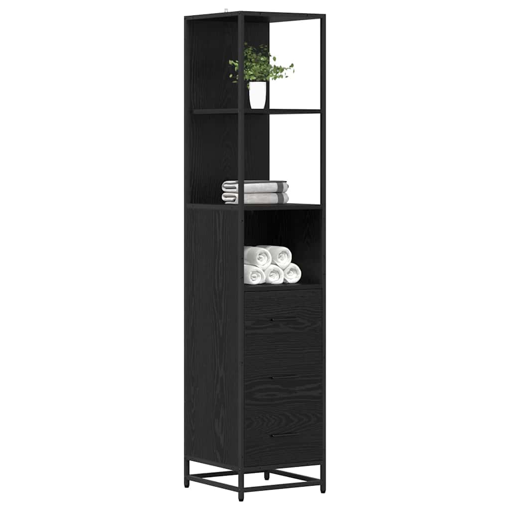 Juego de muebles de baño Roble Negro 35 x 37,5 x 166 cm