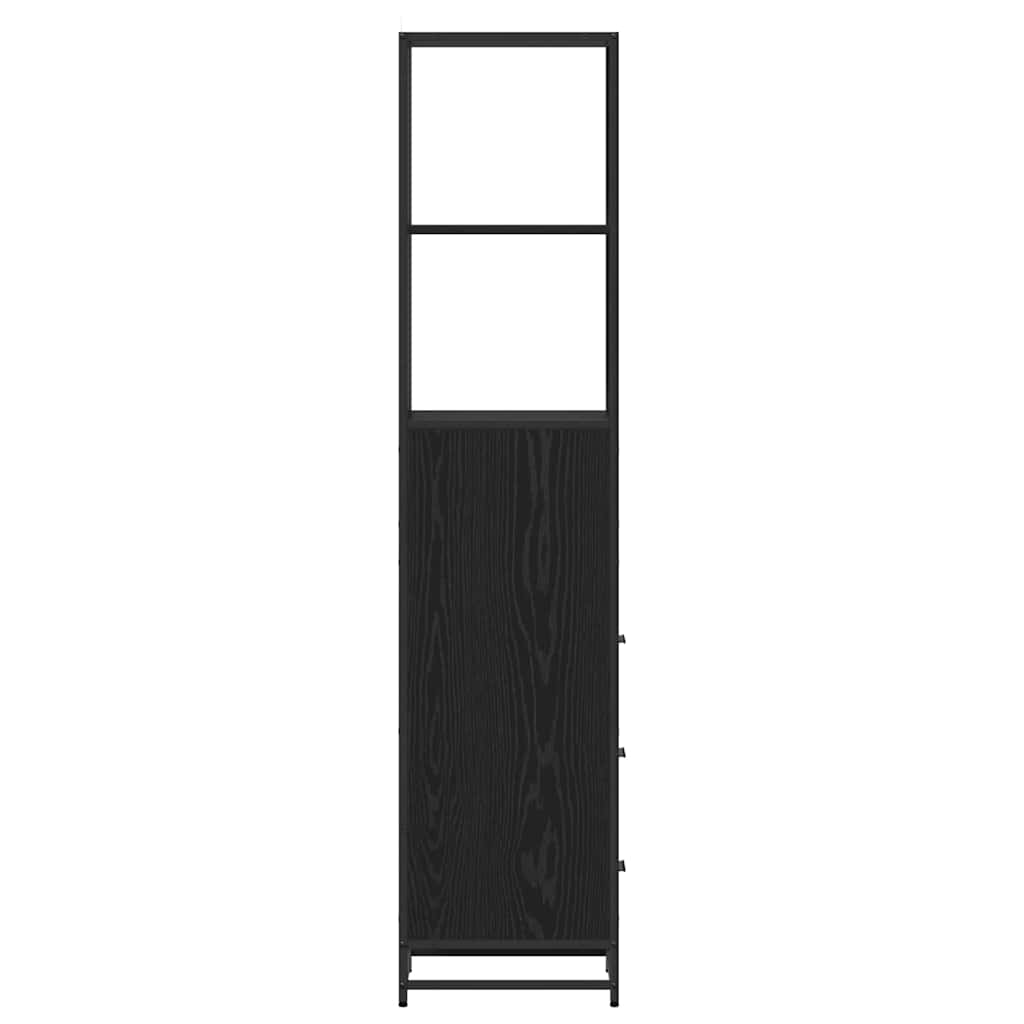 Juego de muebles de baño Roble Negro 35 x 37,5 x 166 cm