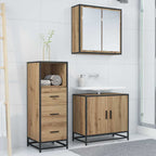 Juego de muebles de baño Roble artesanal 35 x 37,5 x 100 cm