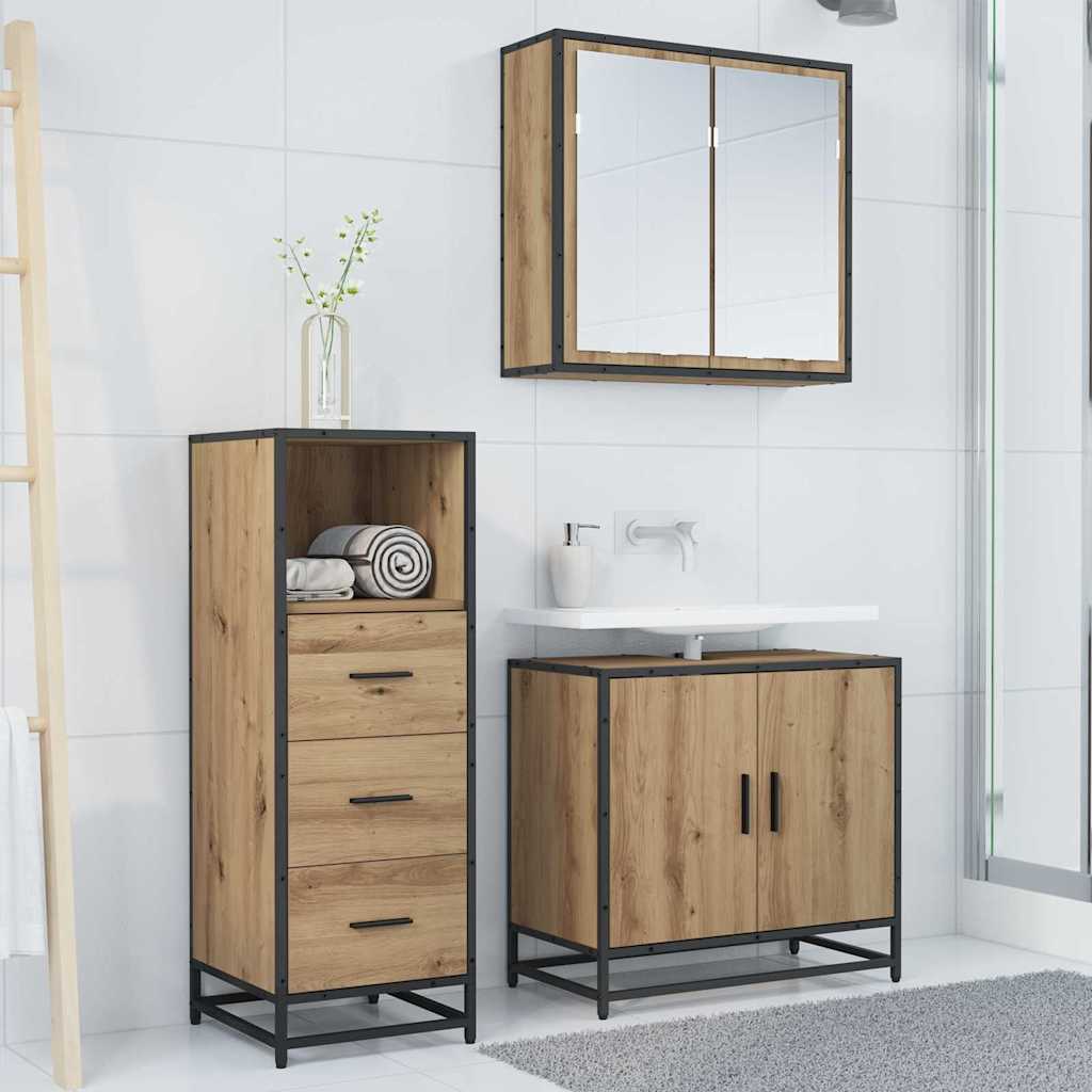 Juego de muebles de baño Roble artesanal 35 x 37,5 x 100 cm