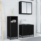 Juego de muebles de baño Roble Negro 35 x 37,5 x 100 cm