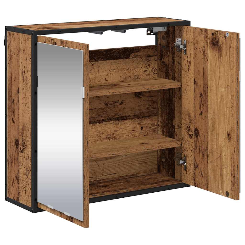Estante de pared con estante Madera vieja 65 x 20 x 60 cm