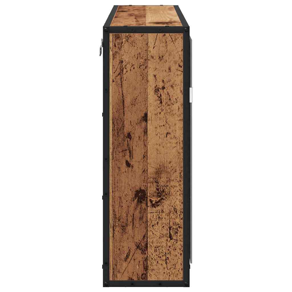 Estante de pared con estante Madera vieja 65 x 20 x 60 cm