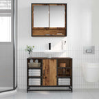 Estante de pared con estante Madera vieja 65 x 20 x 60 cm