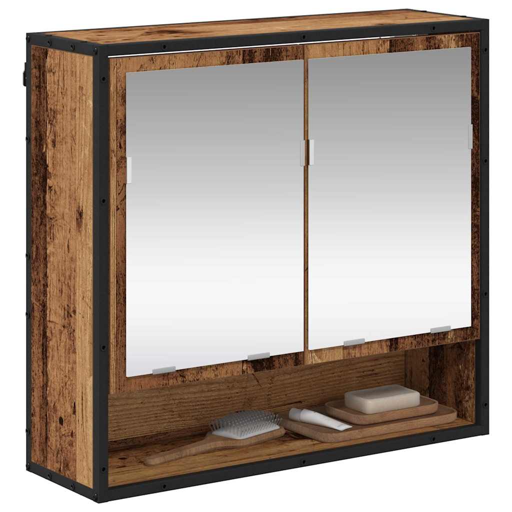 Estante de pared con estante Madera vieja 65 x 20 x 60 cm