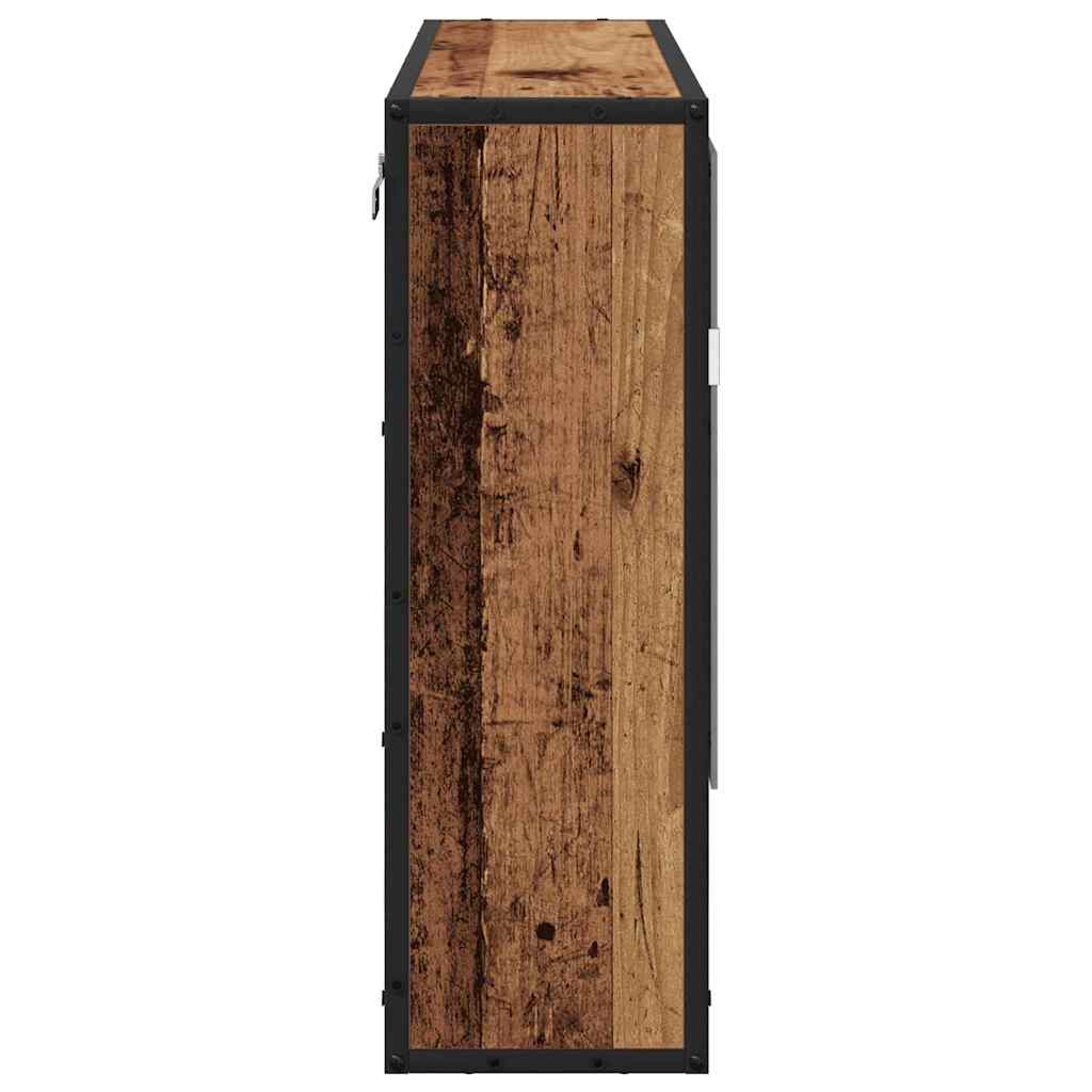 Estante de pared con estante Madera vieja 65 x 20 x 60 cm