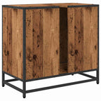 Mueble de lavabo para baño Madera envejecida 65 x 33 x 60 cm