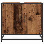 Mueble de lavabo para baño Madera envejecida 65 x 33 x 60 cm