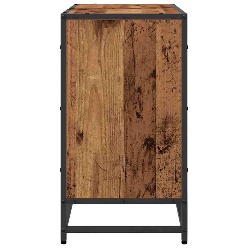 Mueble de lavabo para baño Madera envejecida 65 x 33 x 60 cm