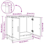 Mueble de lavabo para baño Madera envejecida 65 x 33 x 60 cm