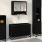 Mueble de Cuarto de Baño con puerta Roble Negro 90 x 33 x 60 cm