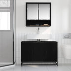 Mueble de Cuarto de Baño con puerta Roble Negro 90 x 33 x 60 cm