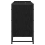 Mueble de Cuarto de Baño con puerta Roble Negro 90 x 33 x 60 cm