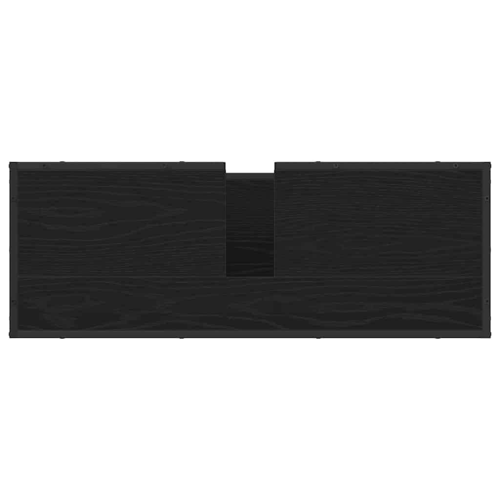 Mueble de Cuarto de Baño con puerta Roble Negro 90 x 33 x 60 cm