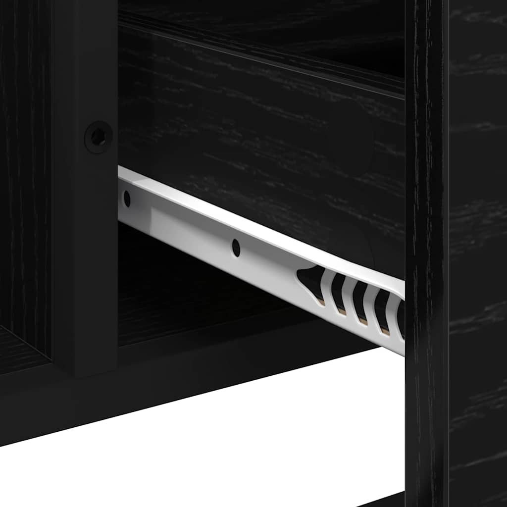 Mueble de Cuarto de Baño con cajón Roble Negro 65 x 33 x 60 cm
