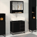Mueble de Cuarto de Baño con cajón Roble Negro 65 x 33 x 60 cm