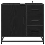 Mueble de Cuarto de Baño con cajón Roble Negro 65 x 33 x 60 cm