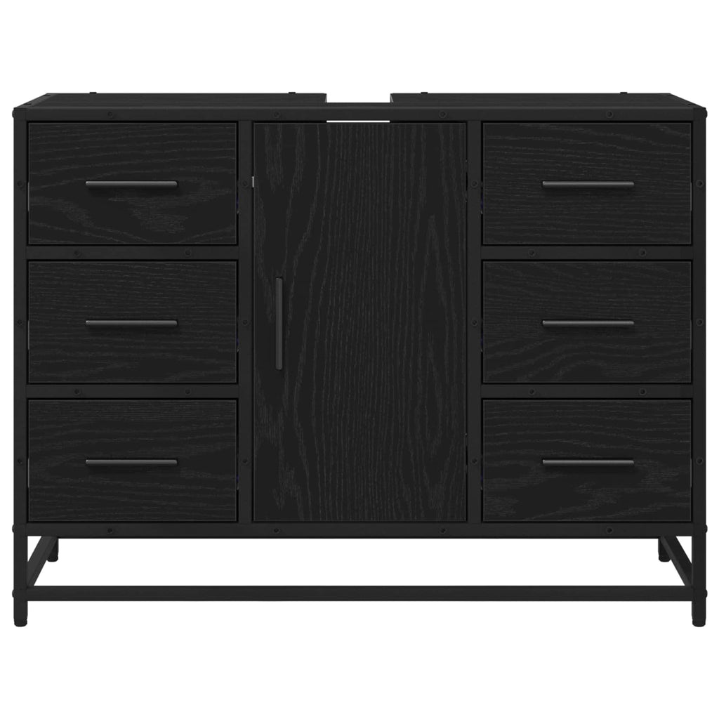 Mueble de Cuarto de Baño con cajón Roble Negro 80 x 33 x 60 cm