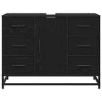 Mueble de Cuarto de Baño con cajón Roble Negro 80 x 33 x 60 cm