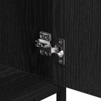 Mueble de Cuarto de Baño con puerta Roble Negro 65 x 33 x 60 cm