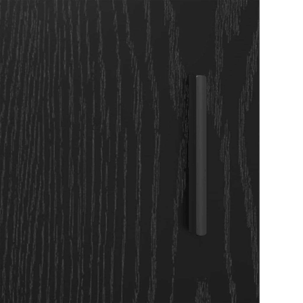 Mueble de Cuarto de Baño con puerta Roble Negro 65 x 33 x 60 cm