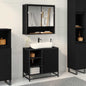 Mueble de Cuarto de Baño con puerta Roble Negro 65 x 33 x 60 cm